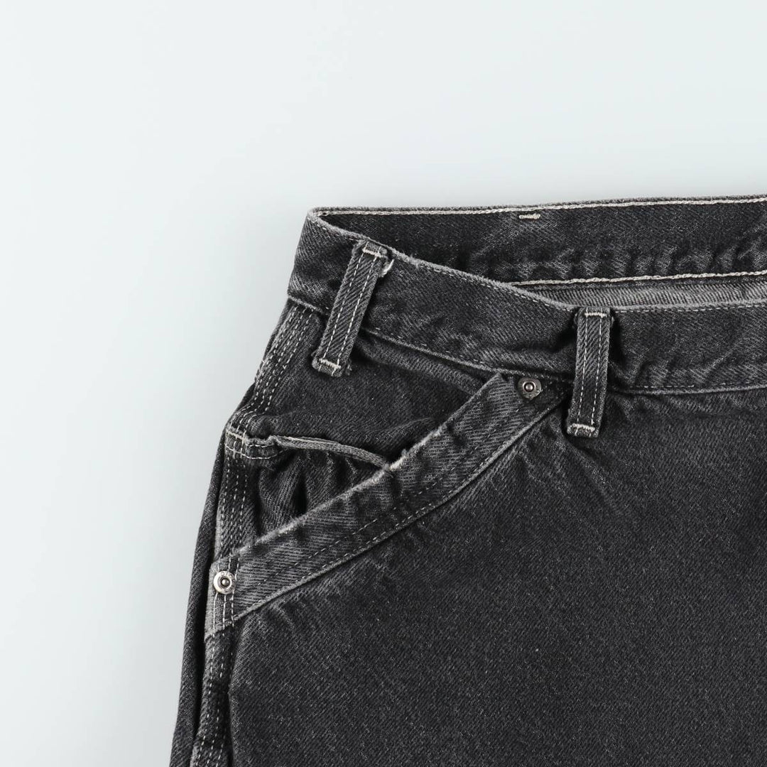 Dickies denim painter pants for men, equivalent to W34 cotton black type Vintage Second Hand