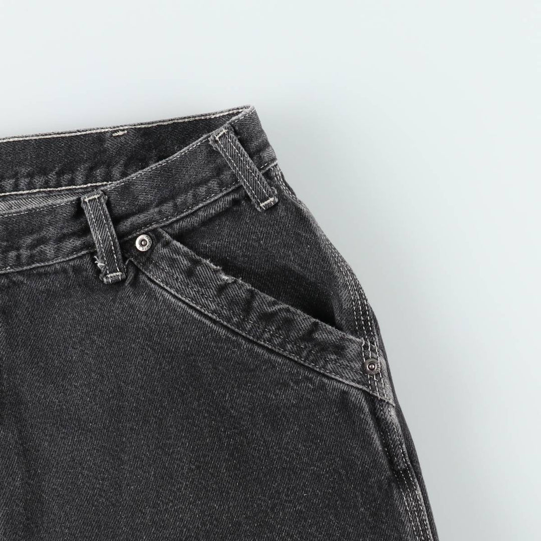 Dickies denim painter pants for men, equivalent to W34 cotton black type Vintage Second Hand