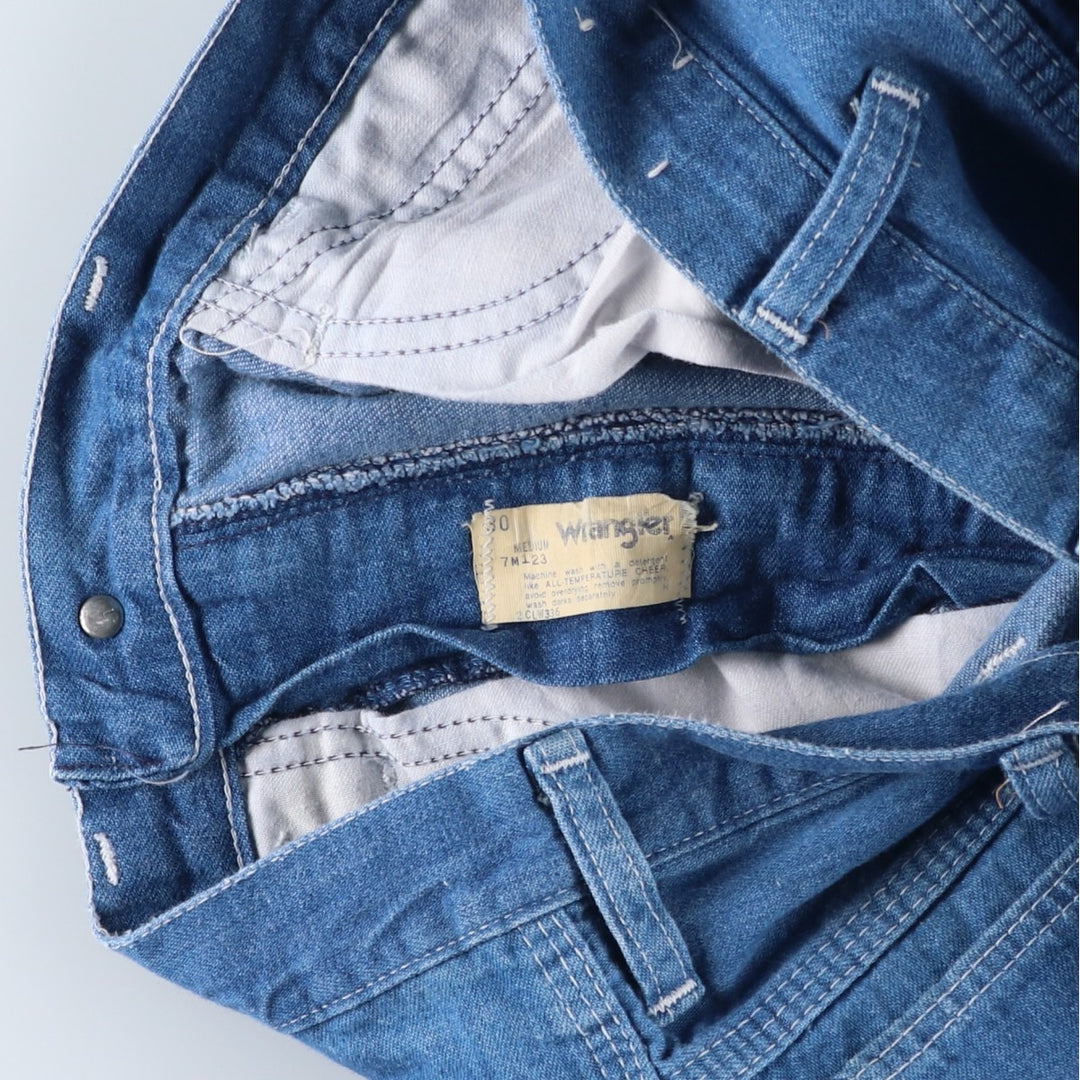 Wrangler denim painter pants, men's size W29 (approx.) unclear blue type Vintage Second Hand