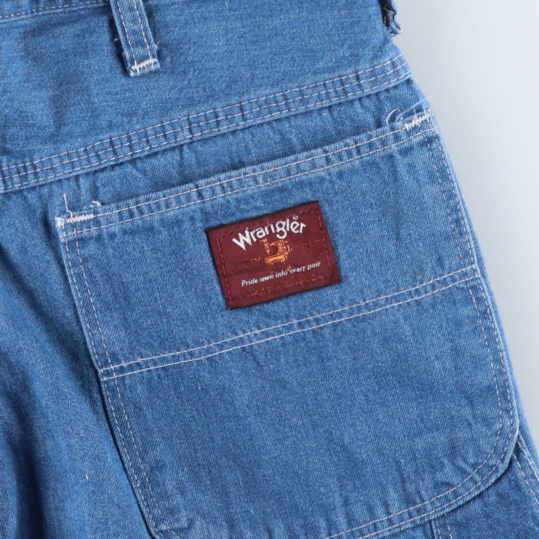 Wrangler denim painter pants, men's size W29 (approx.) unclear blue type Vintage Second Hand