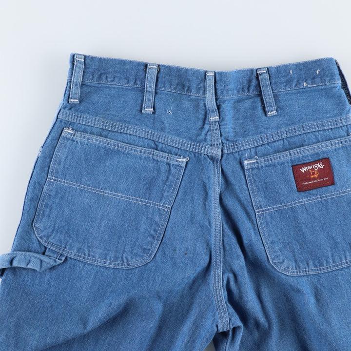 Wrangler denim painter pants, men's size W29 (approx.) unclear blue type Vintage Second Hand