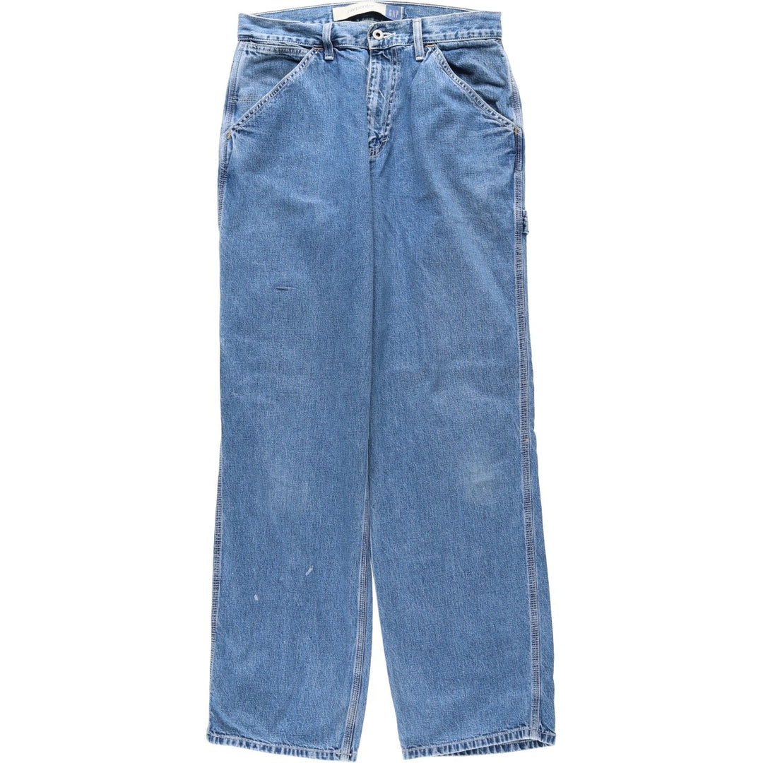 90'S GAP CARPENTER denim painter pants, men's size W30 equivalent, vintage. cotton blue type Vintage Second Hand