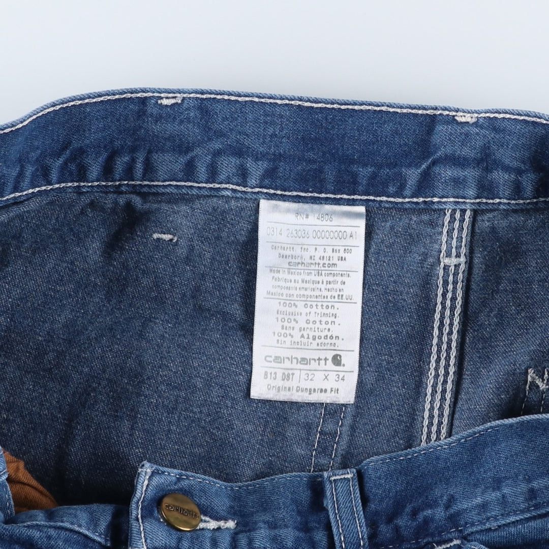 Carhartt Original Dungaree Fit Denim Painter Pants, Men's, W31 equivalent cotton blue type Vintage Second Hand