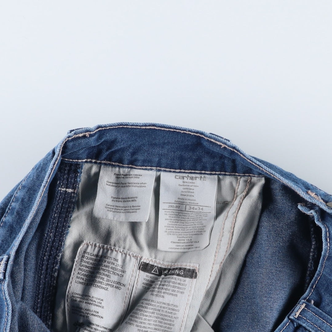 Carhartt FR Series Denim Work Pants, Men's Size W33 (approx.) cotton blue type Vintage Second Hand