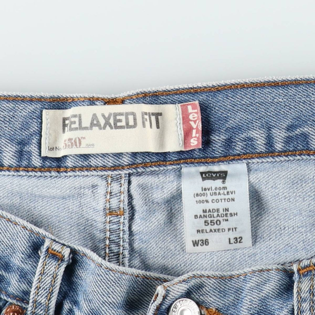 00'S Levi's 550 Relaxed Fit Tapered Denim Pants Men's W34 cotton blue type Vintage Second Hand