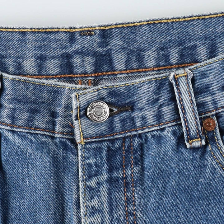 Levi's 550 tapered denim pants for men, size w36 cotton blue type Vintage Second Hand