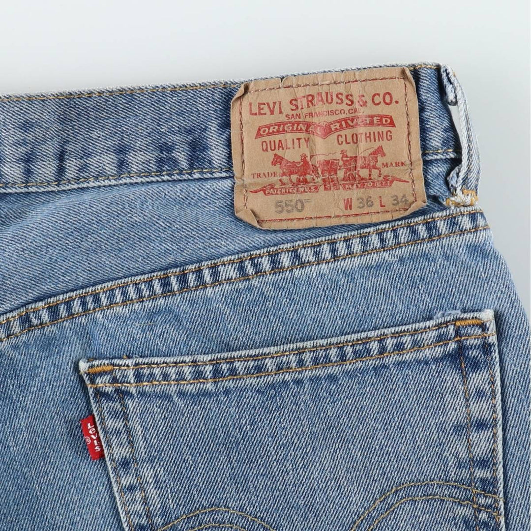 Levi's 550 Relaxed Fit Tapered Denim Pants for Men, W36 cotton blue type Vintage Second Hand