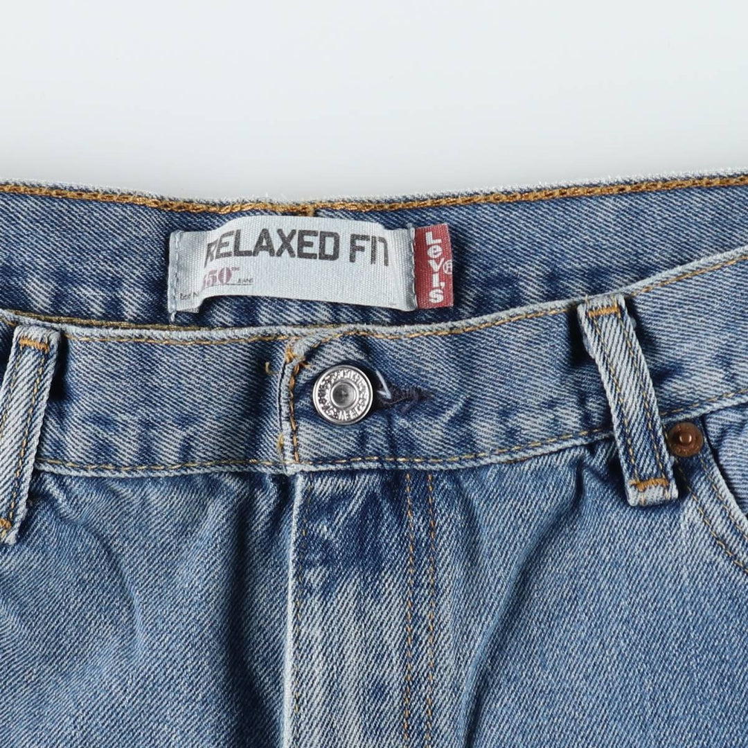 Levi's 550 Relaxed Fit Tapered Denim Pants for Men, W36 cotton blue type Vintage Second Hand