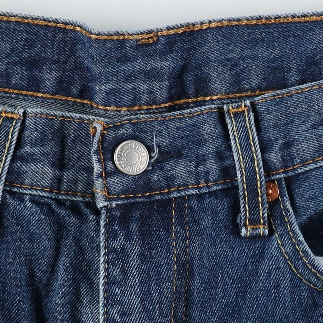 Levi's 550 tapered denim pants for men, equivalent to w32 cotton blue type Vintage Second Hand
