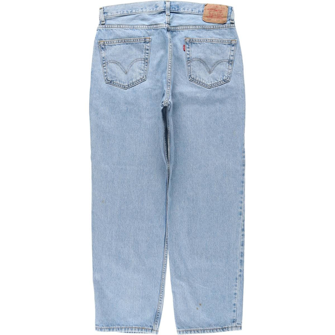 00'S Levi's 550 Relaxed Fit Tapered Denim Pants for Men, W35 cotton blue type Vintage Second Hand