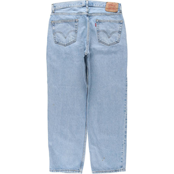 00'S Levi's 550 Relaxed Fit Tapered Denim Pants for Men, W35 cotton blue type Vintage Second Hand