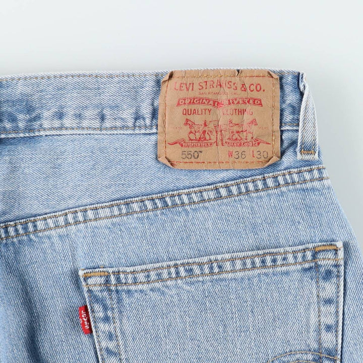 00'S Levi's 550 Relaxed Fit Tapered Denim Pants for Men, W35 cotton blue type Vintage Second Hand