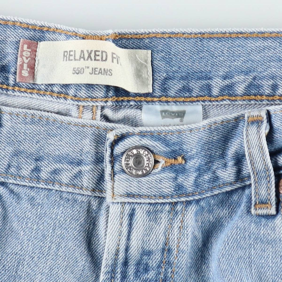 00'S Levi's 550 Relaxed Fit Tapered Denim Pants for Men, W35 cotton blue type Vintage Second Hand