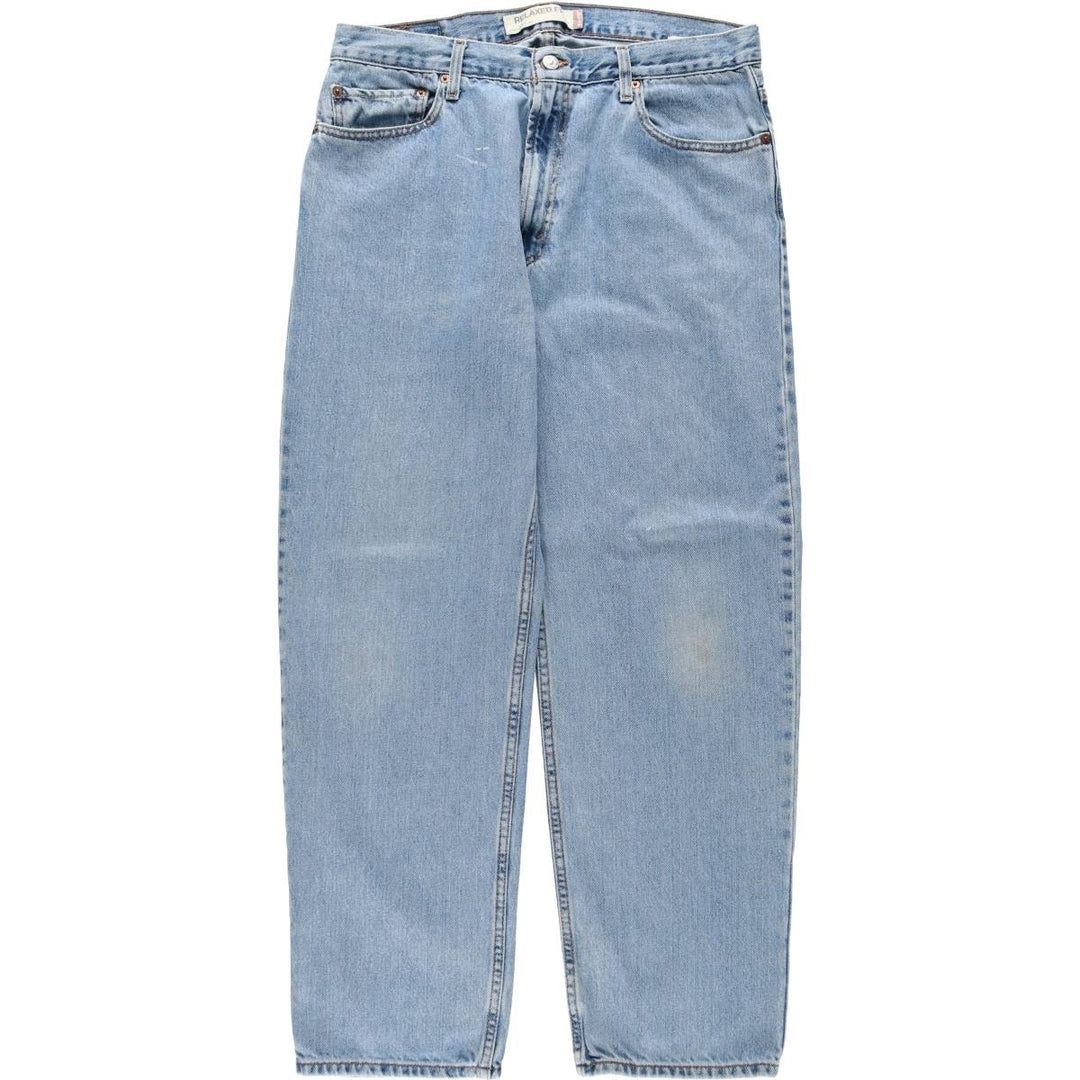 00'S Levi's 550 Relaxed Fit Tapered Denim Pants for Men, W35 cotton blue type Vintage Second Hand
