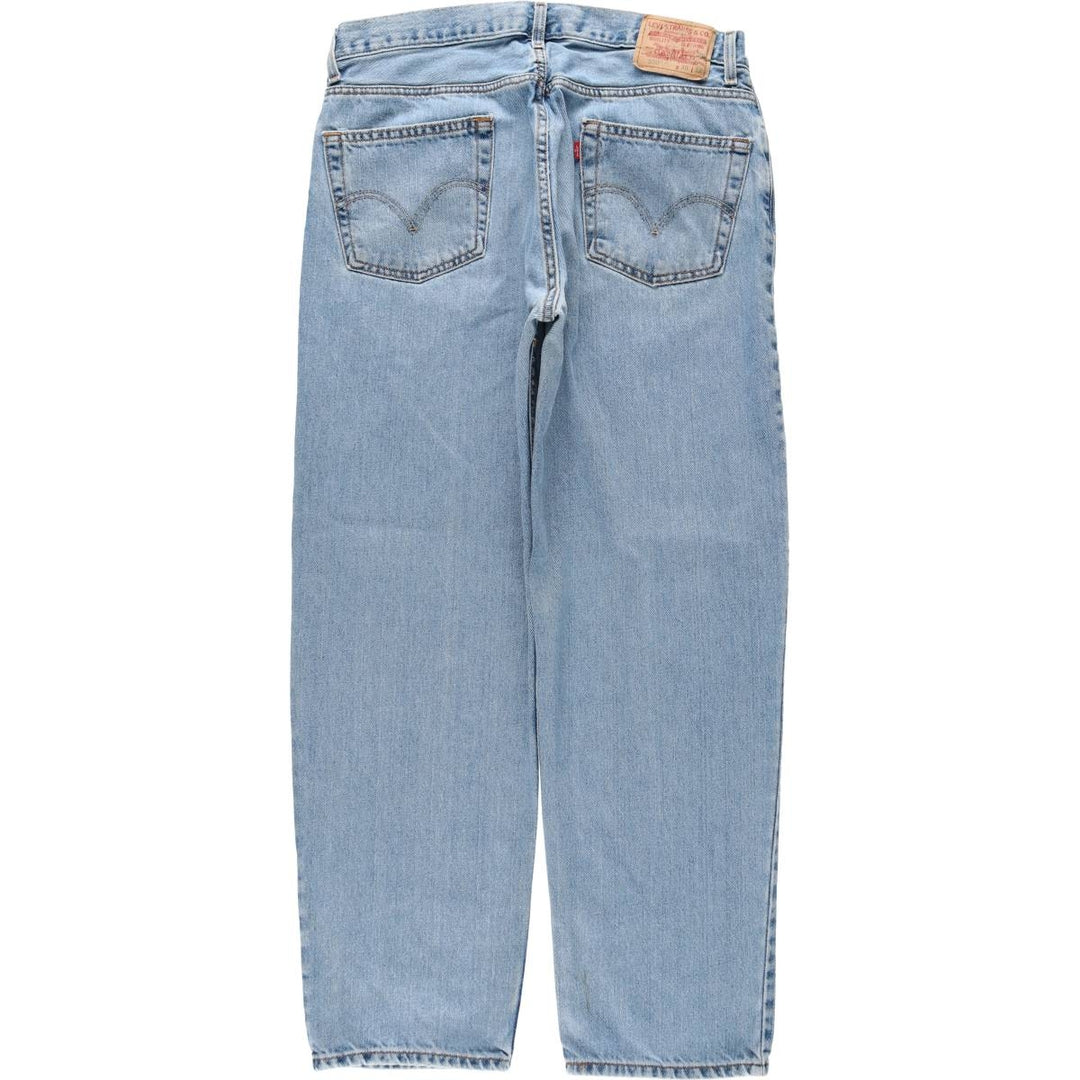 00'S Levi's 550 Relaxed Fit Tapered Denim Pants for Men, W35 cotton blue type Vintage Second Hand