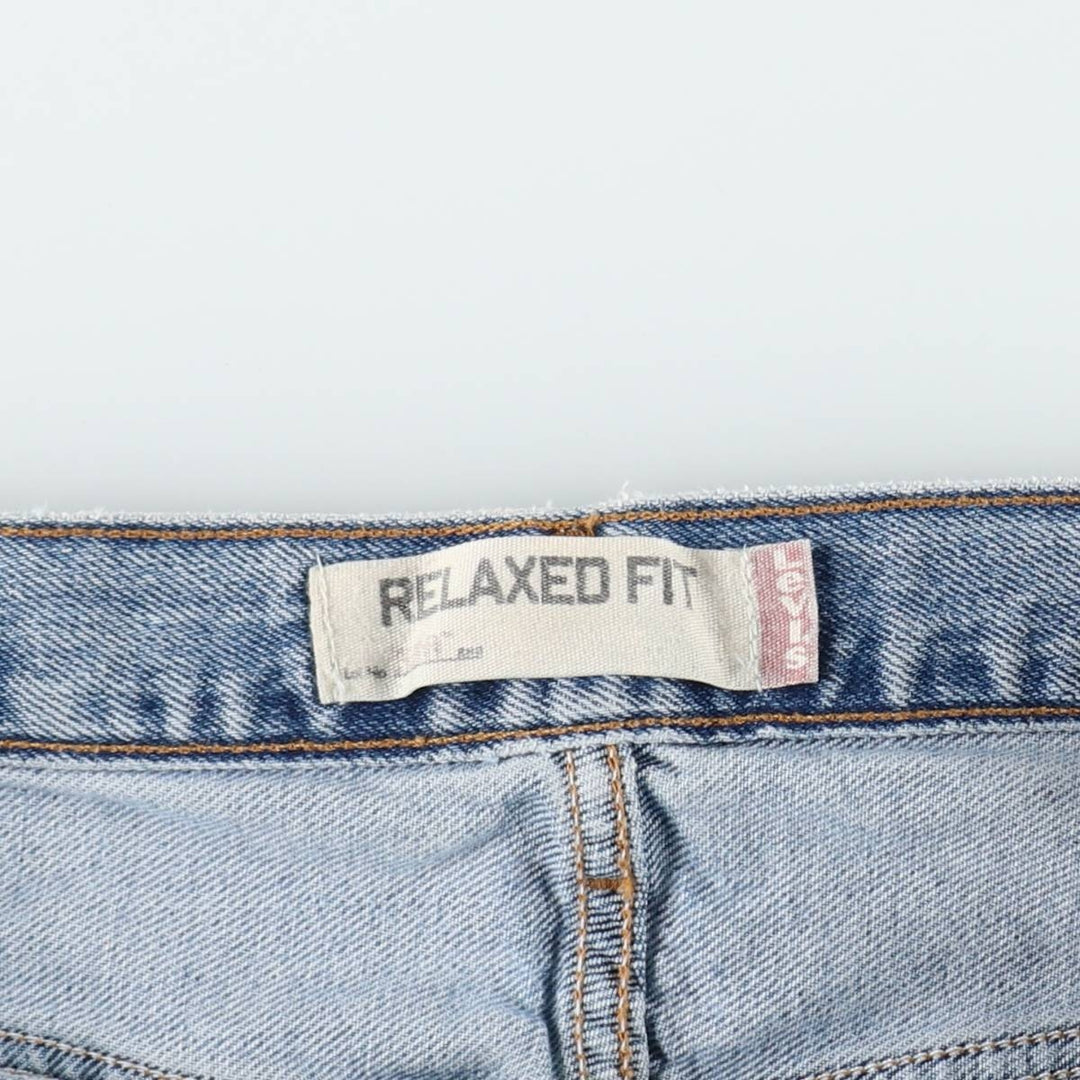 00'S Levi's 550 Relaxed Fit Tapered Denim Pants for Men, W35 cotton blue type Vintage Second Hand