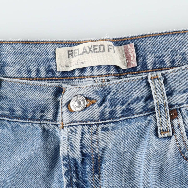 00'S Levi's 550 Relaxed Fit Tapered Denim Pants for Men, W35 cotton blue type Vintage Second Hand