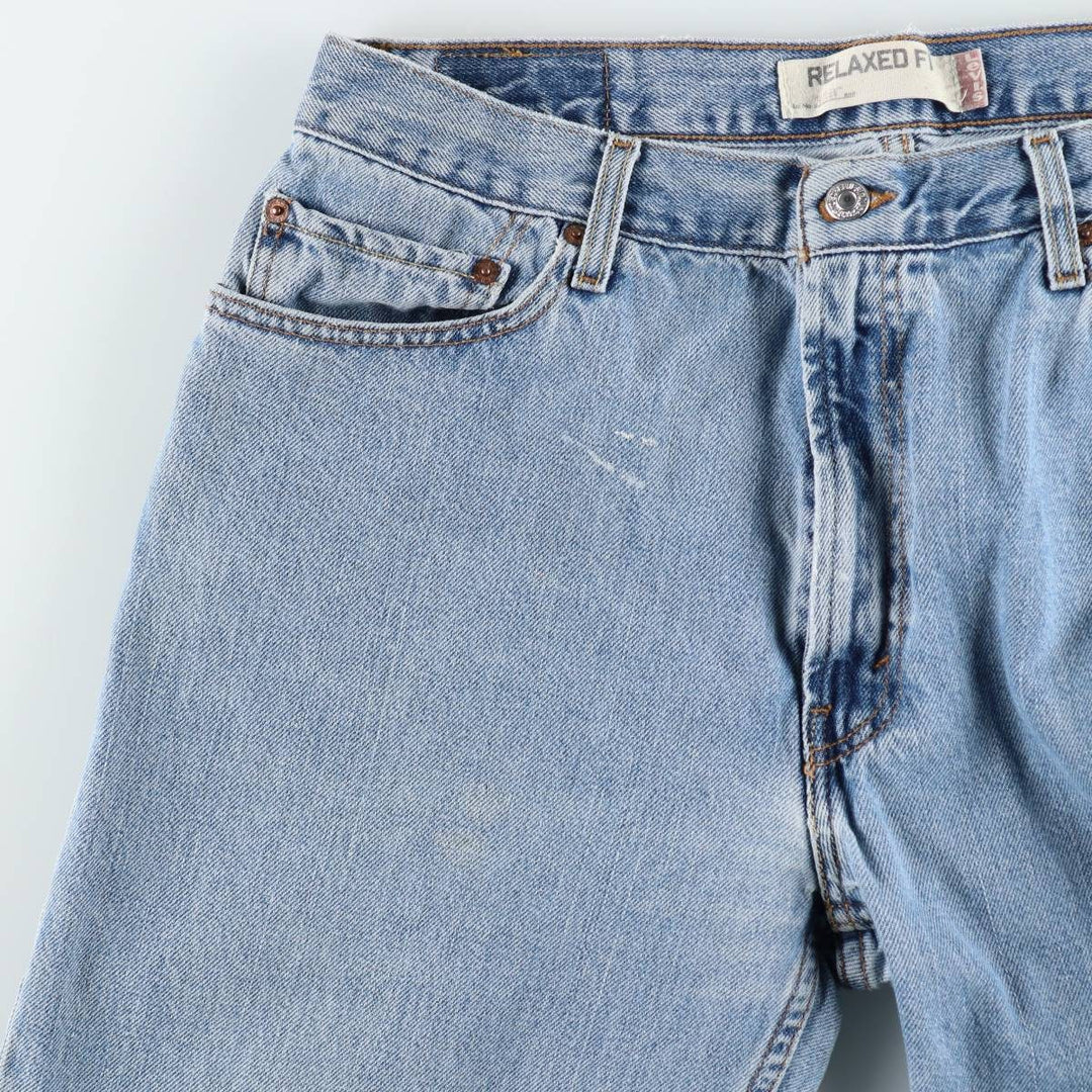 00'S Levi's 550 Relaxed Fit Tapered Denim Pants for Men, W35 cotton blue type Vintage Second Hand
