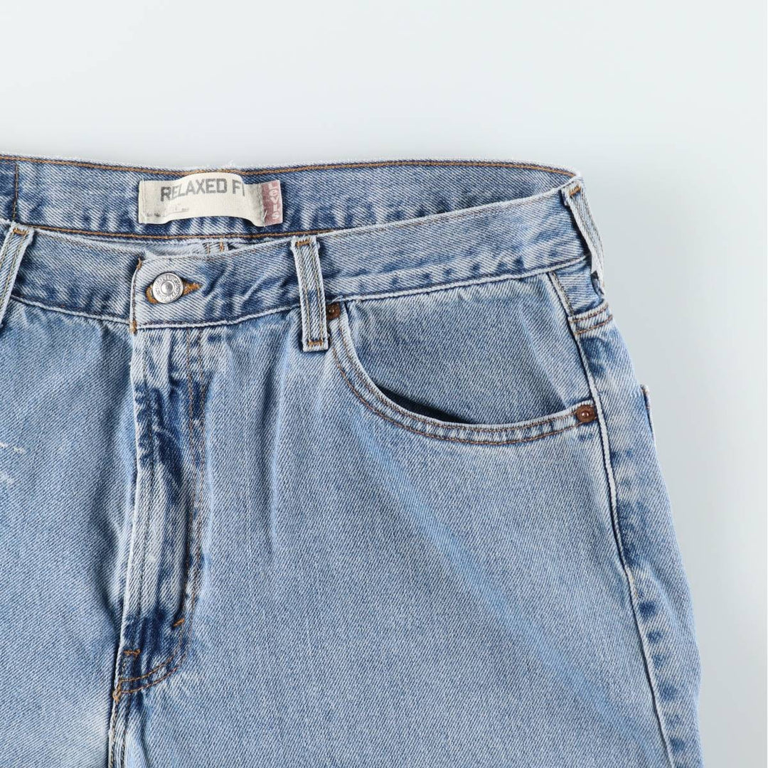 00'S Levi's 550 Relaxed Fit Tapered Denim Pants for Men, W35 cotton blue type Vintage Second Hand