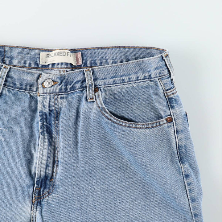 00'S Levi's 550 Relaxed Fit Tapered Denim Pants for Men, W35 cotton blue type Vintage Second Hand