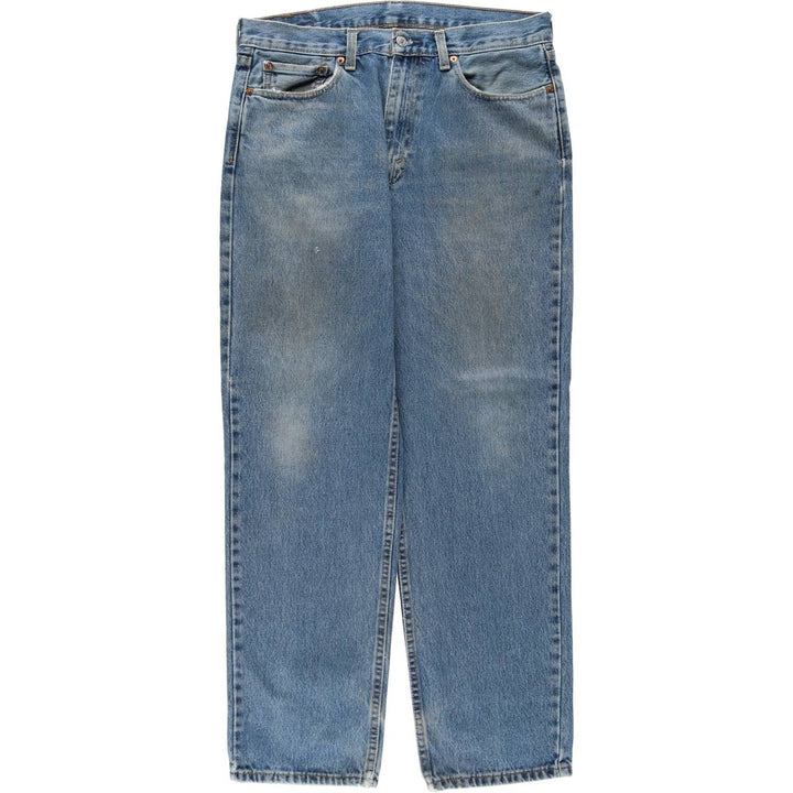 Levi's 550 tapered denim pants for men, size W34 cotton blue type Vintage Second Hand