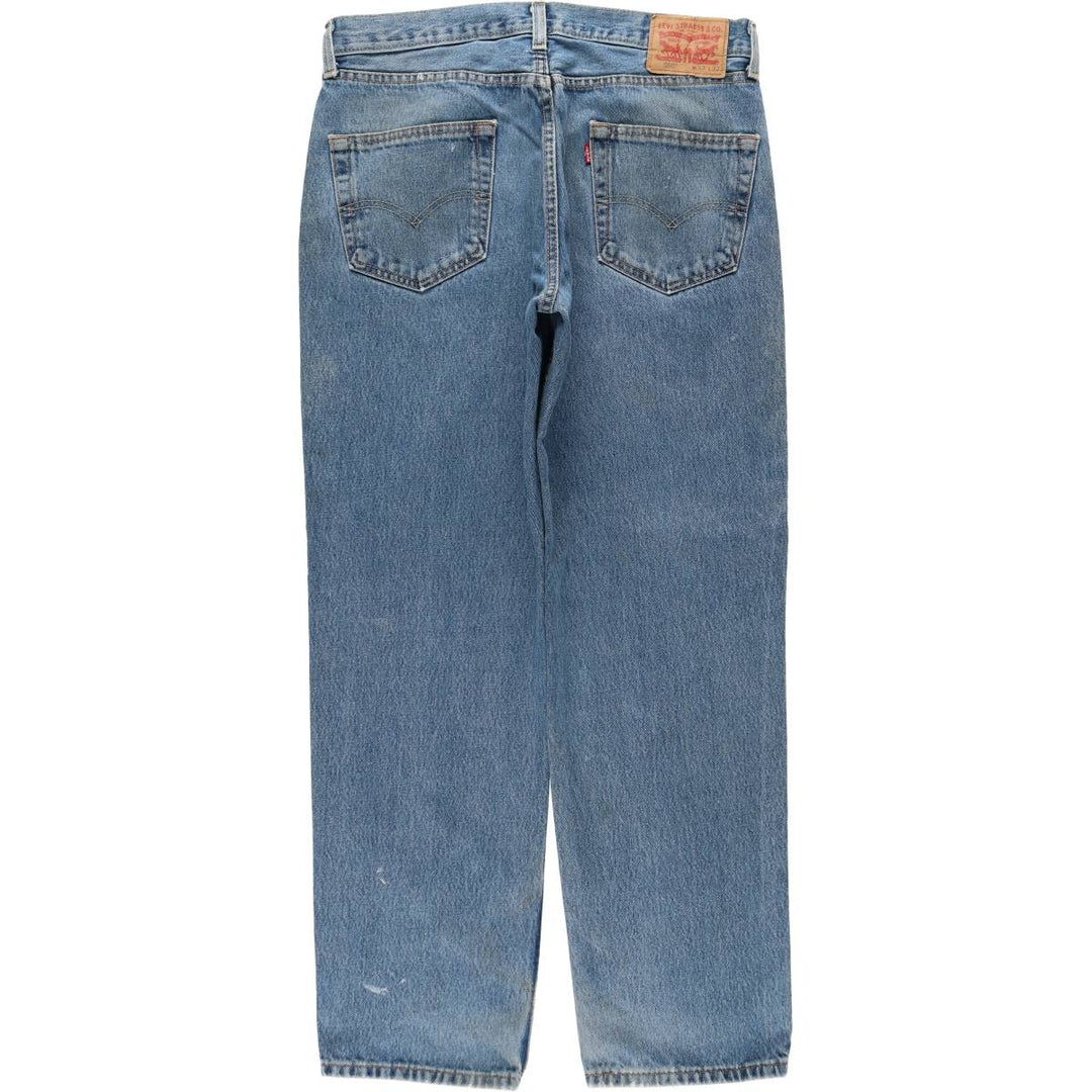 Levi's 550 tapered denim pants for men, size W34 cotton blue type Vintage Second Hand
