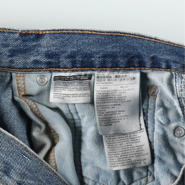 Levi's 550 tapered denim pants for men, size W34 cotton blue type Vintage Second Hand