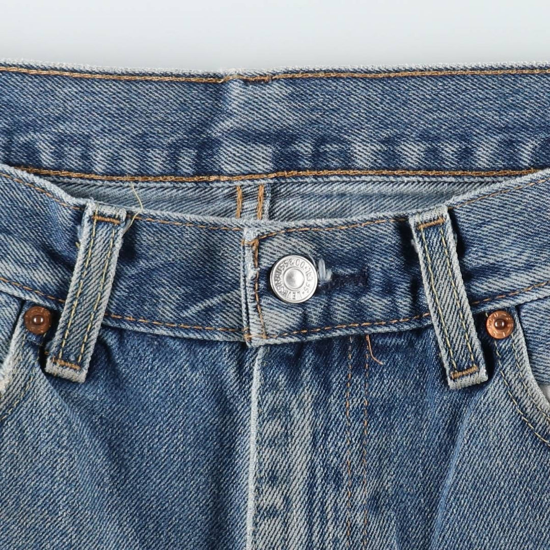 Levi's 550 tapered denim pants for men, size W34 cotton blue type Vintage Second Hand