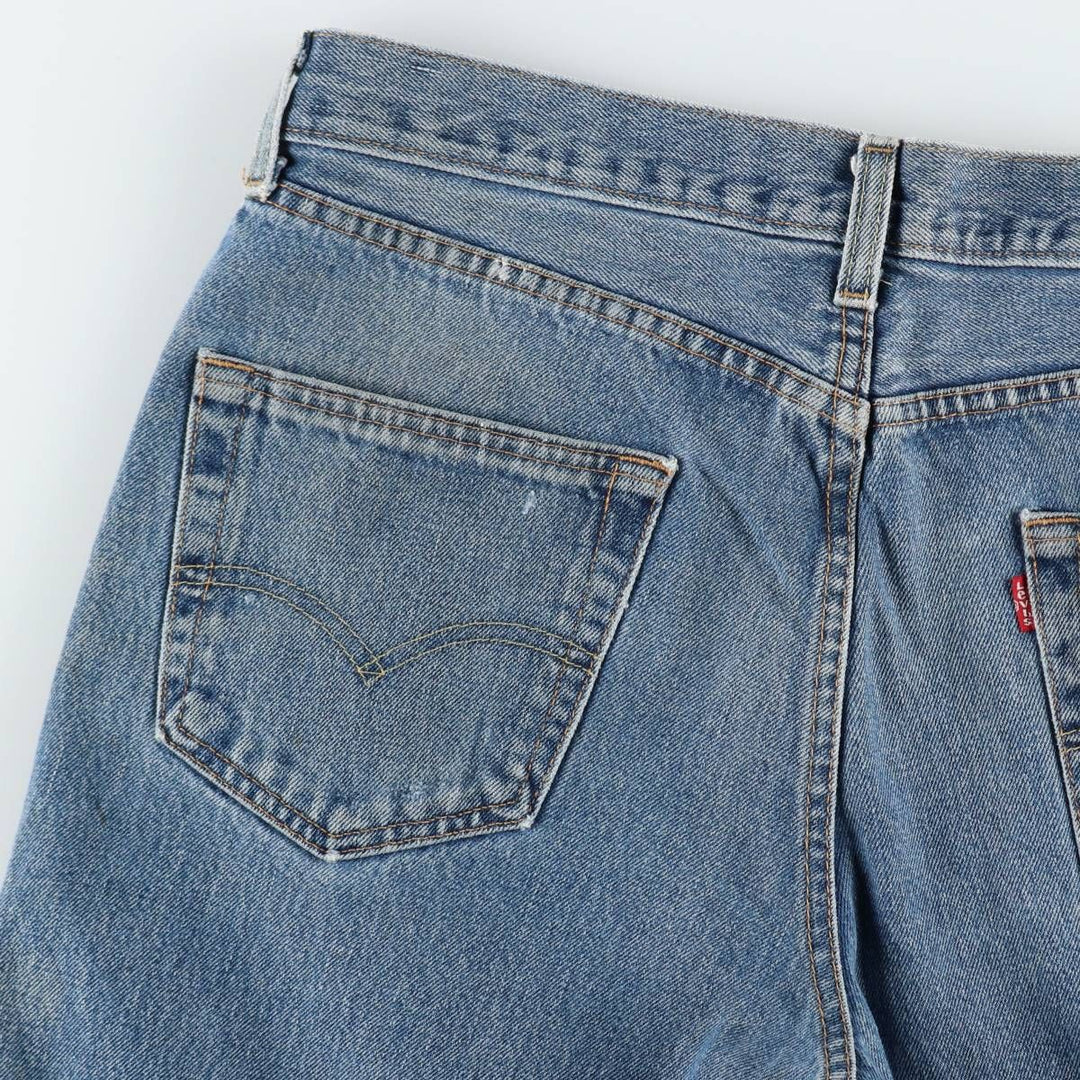Levi's 550 tapered denim pants for men, size W34 cotton blue type Vintage Second Hand