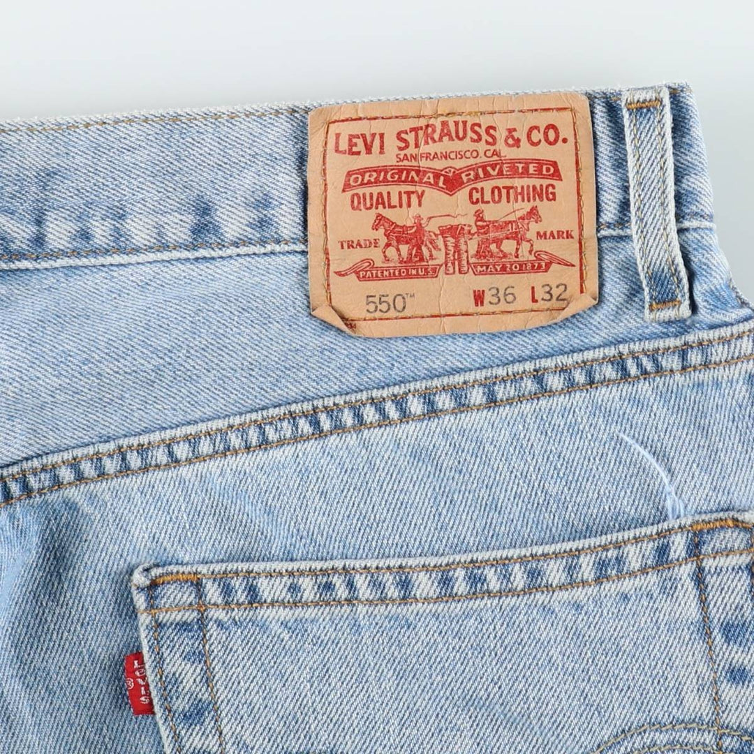 2000'S Levi's 550 Relaxed Fit Tapered Denim Pants, Men's Size 36 cotton Blue type light blue Vintage Second Hand