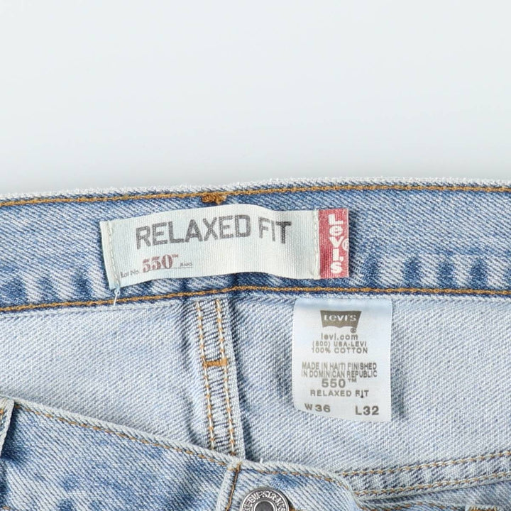2000'S Levi's 550 Relaxed Fit Tapered Denim Pants, Men's Size 36 cotton Blue type light blue Vintage Second Hand