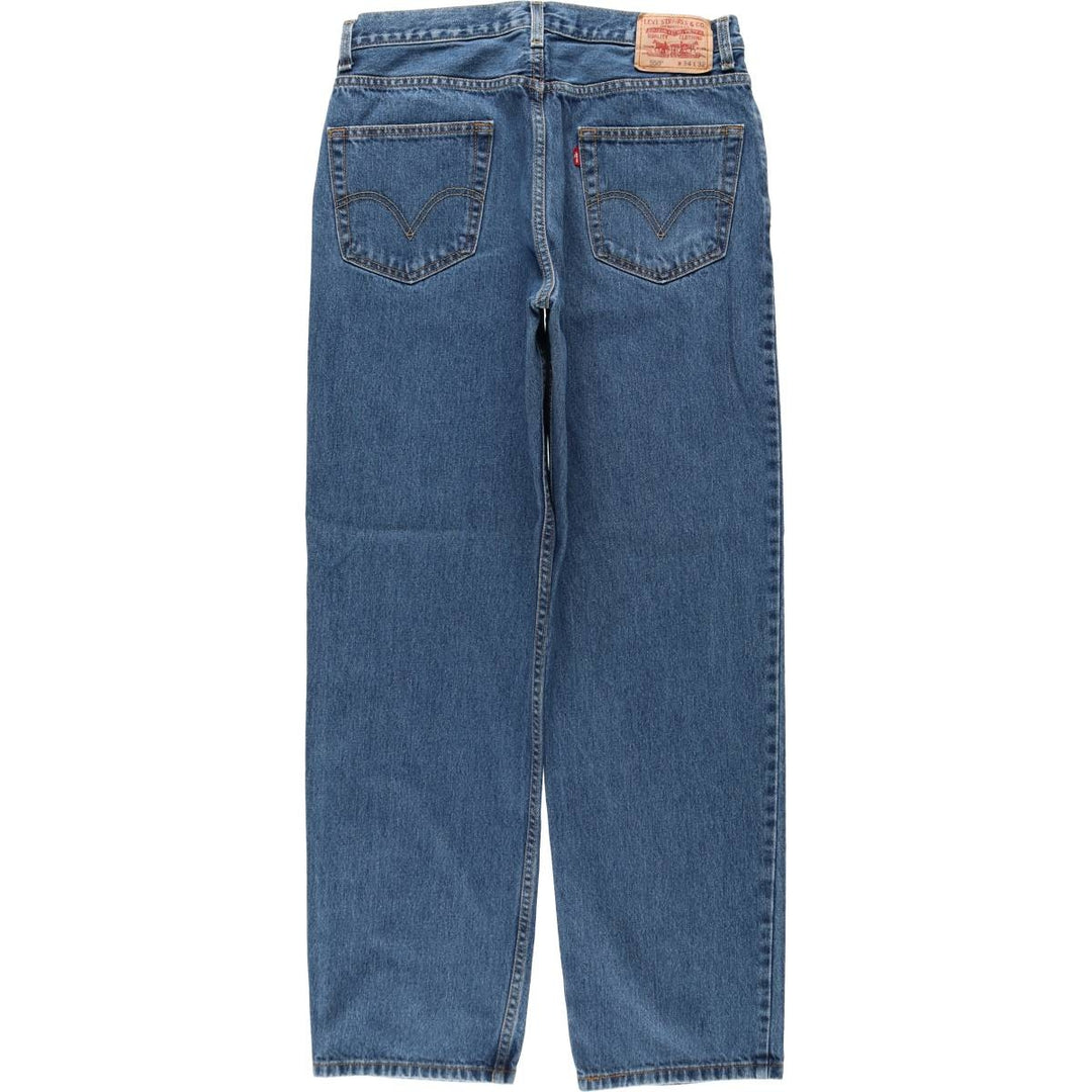 Levi's 550 Relaxed Fit Tapered Denim Pants for Men, W34 equivalent cotton blue type Vintage Second Hand