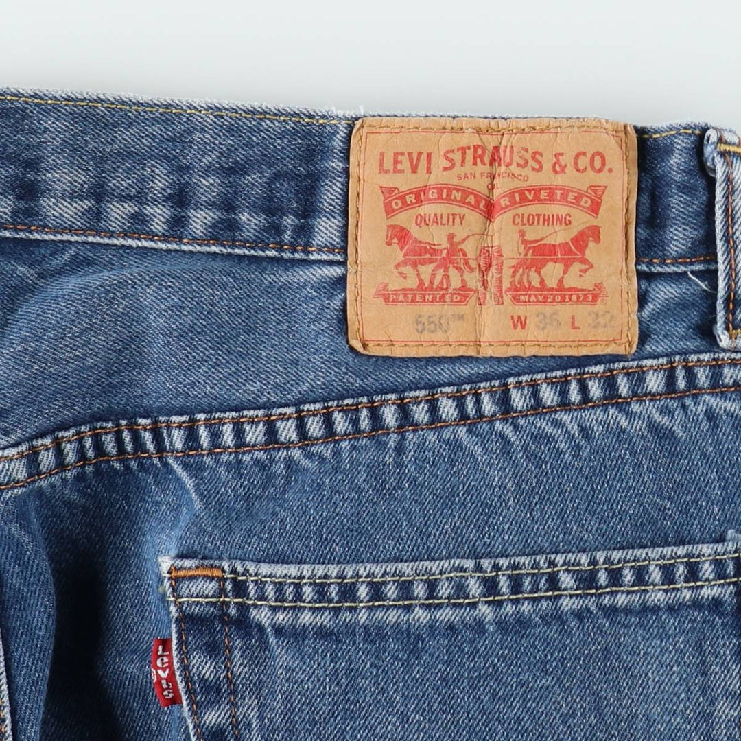 Levi's 550 Tapered Denim Pants, Men's W35 (approx.), Vintage cotton blue type Vintage Second Hand