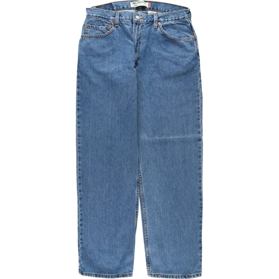 Levi's 550 Relaxed Fit Tapered Denim Pants for Men, W34 equivalent cotton blue type Vintage Second Hand