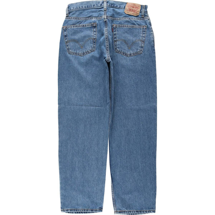 Levi's 550 Relaxed Fit Tapered Denim Pants for Men, W34 equivalent cotton blue type Vintage Second Hand