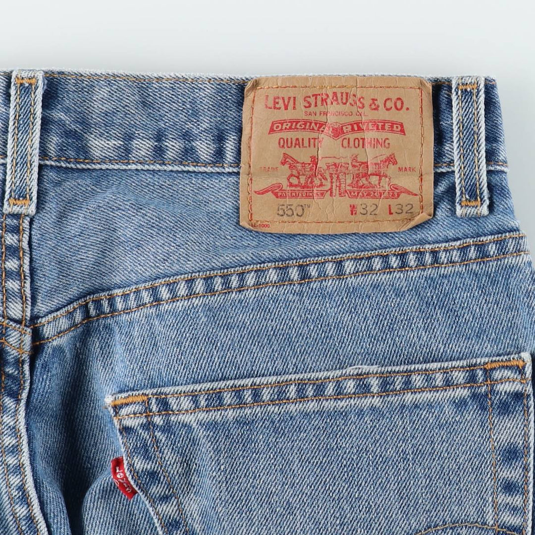 Levi's 550 Relaxed Fit Tapered Denim Pants for Men, W31 equivalent cotton blue type Vintage Second Hand