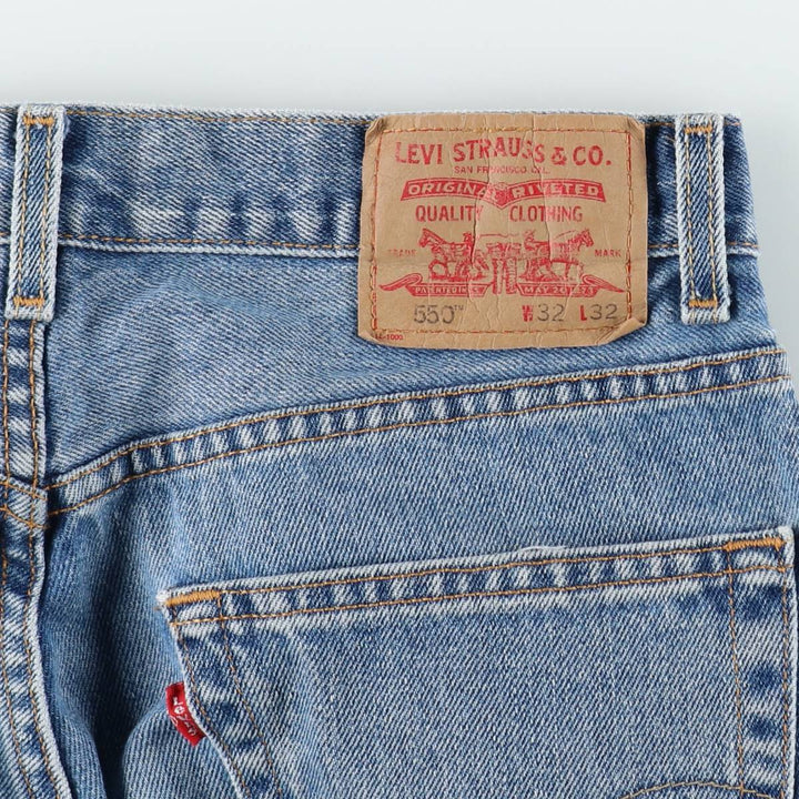 Levi's 550 Relaxed Fit Tapered Denim Pants for Men, W31 equivalent cotton blue type Vintage Second Hand