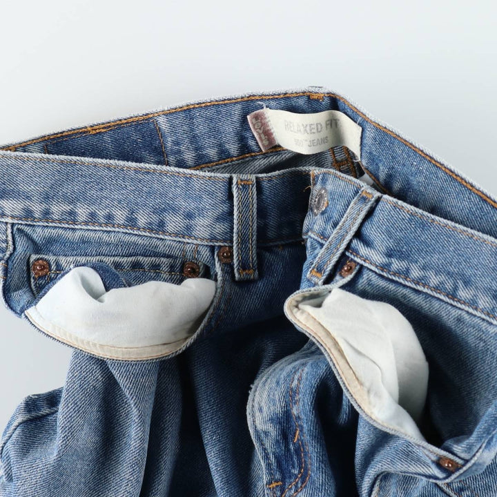 Levi's 550 Relaxed Fit Tapered Denim Pants for Men, W31 equivalent cotton blue type Vintage Second Hand
