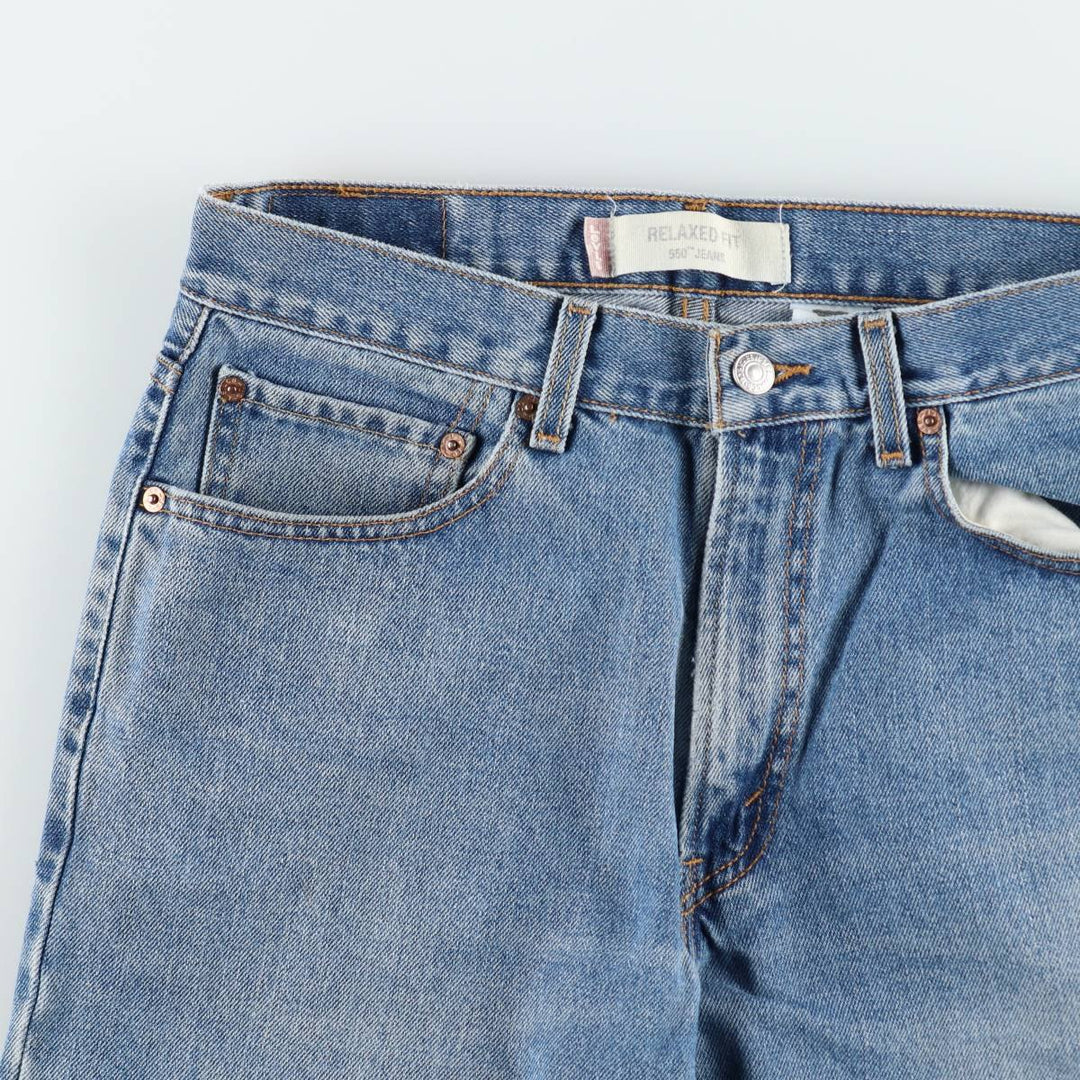 Levi's 550 Relaxed Fit Tapered Denim Pants for Men, W31 equivalent cotton blue type Vintage Second Hand