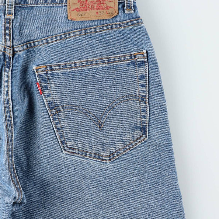 Levi's 550 Relaxed Fit Tapered Denim Pants for Men, W31 equivalent cotton blue type Vintage Second Hand