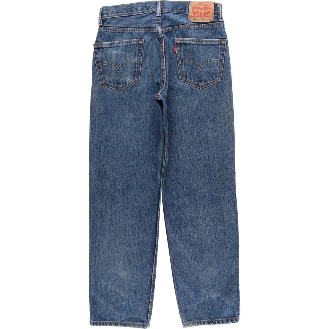 Levi's 550 tapered denim pants for men, equivalent to w31 cotton blue type Vintage Second Hand