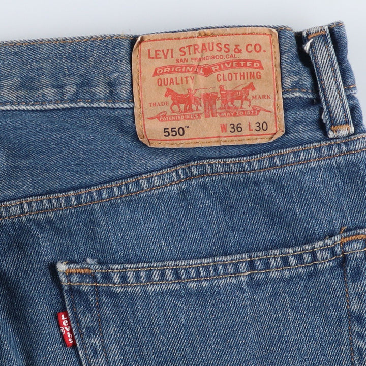Levi's 550 Relaxed Fit Tapered Denim Pants for Men, W37 cotton blue type Vintage Second Hand