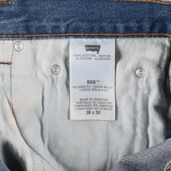 Levi's 550 Relaxed Fit Tapered Denim Pants for Men, W37 cotton blue type Vintage Second Hand