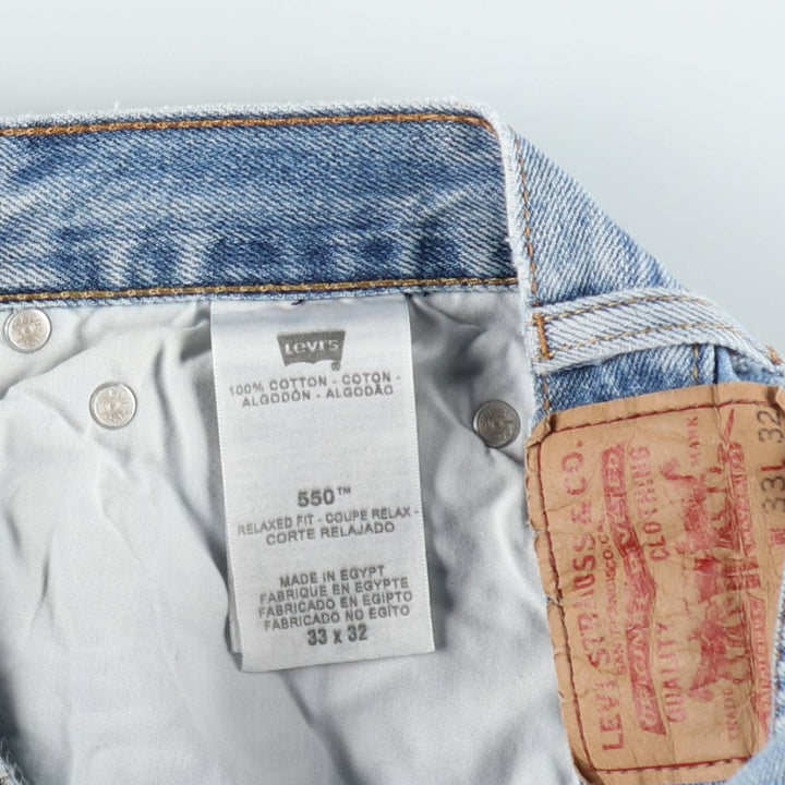 2000'S Levi's 550 Relaxed Fit Tapered Denim Pants, Men's Size W33 (approx.), Vintage cotton blue type Vintage Second Hand