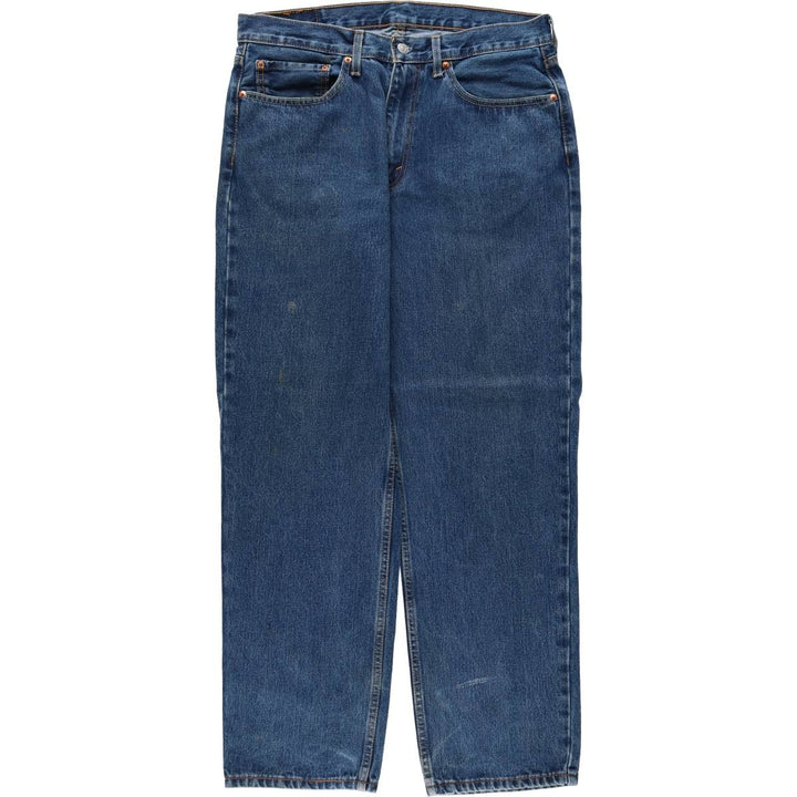 Levi's 550 tapered denim pants for men, size W34 cotton blue type Vintage Second Hand