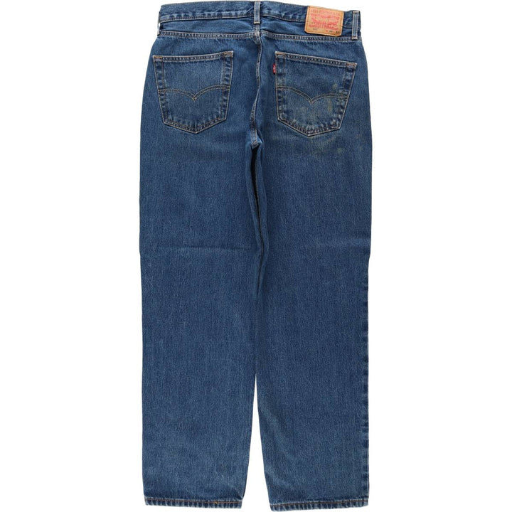 Levi's 550 tapered denim pants for men, size W34 cotton blue type Vintage Second Hand