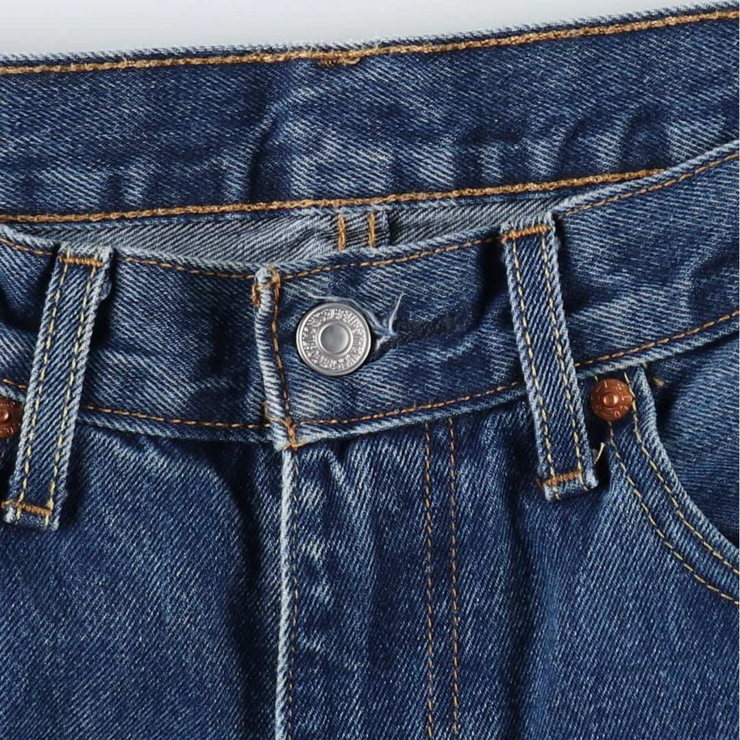 Levi's 550 tapered denim pants for men, size W34 cotton blue type Vintage Second Hand
