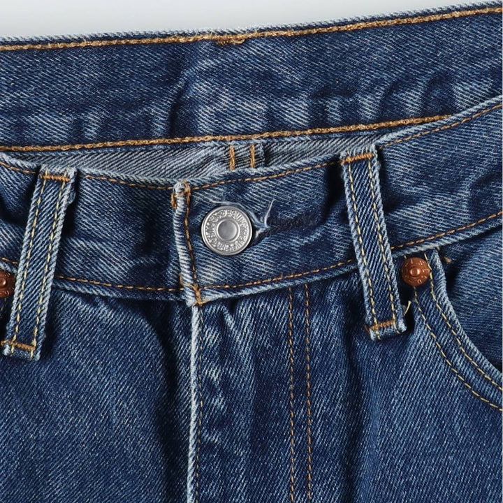 Levi's 550 tapered denim pants for men, size W34 cotton blue type Vintage Second Hand