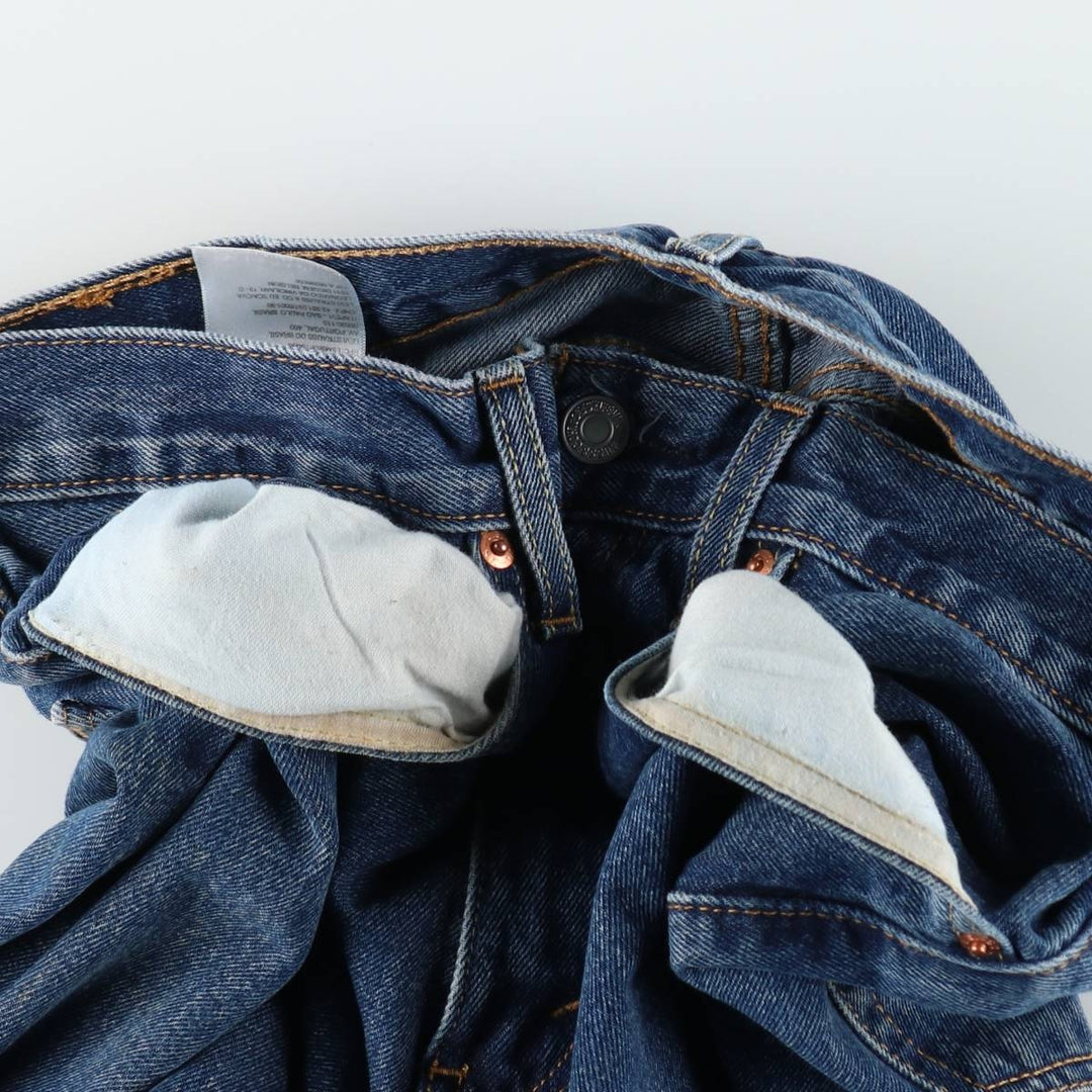 Levi's 550 tapered denim pants for men, size W34 cotton blue type Vintage Second Hand