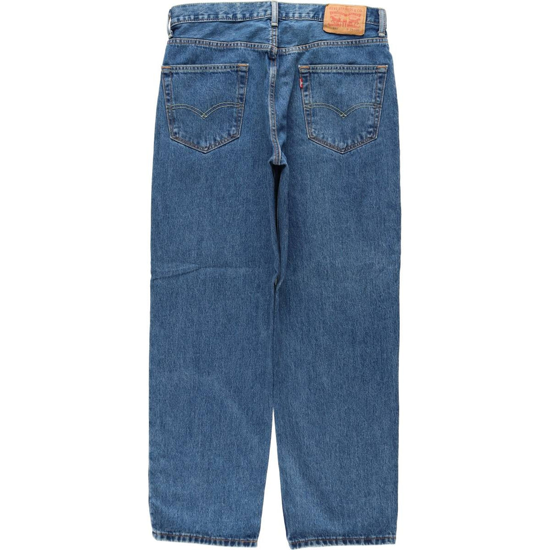 Levi's 550 tapered denim pants for men, size W34 cotton blue type Vintage Second Hand